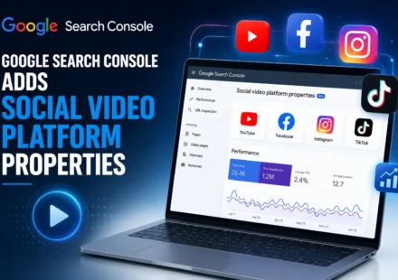Google Search Console social video dashboard
