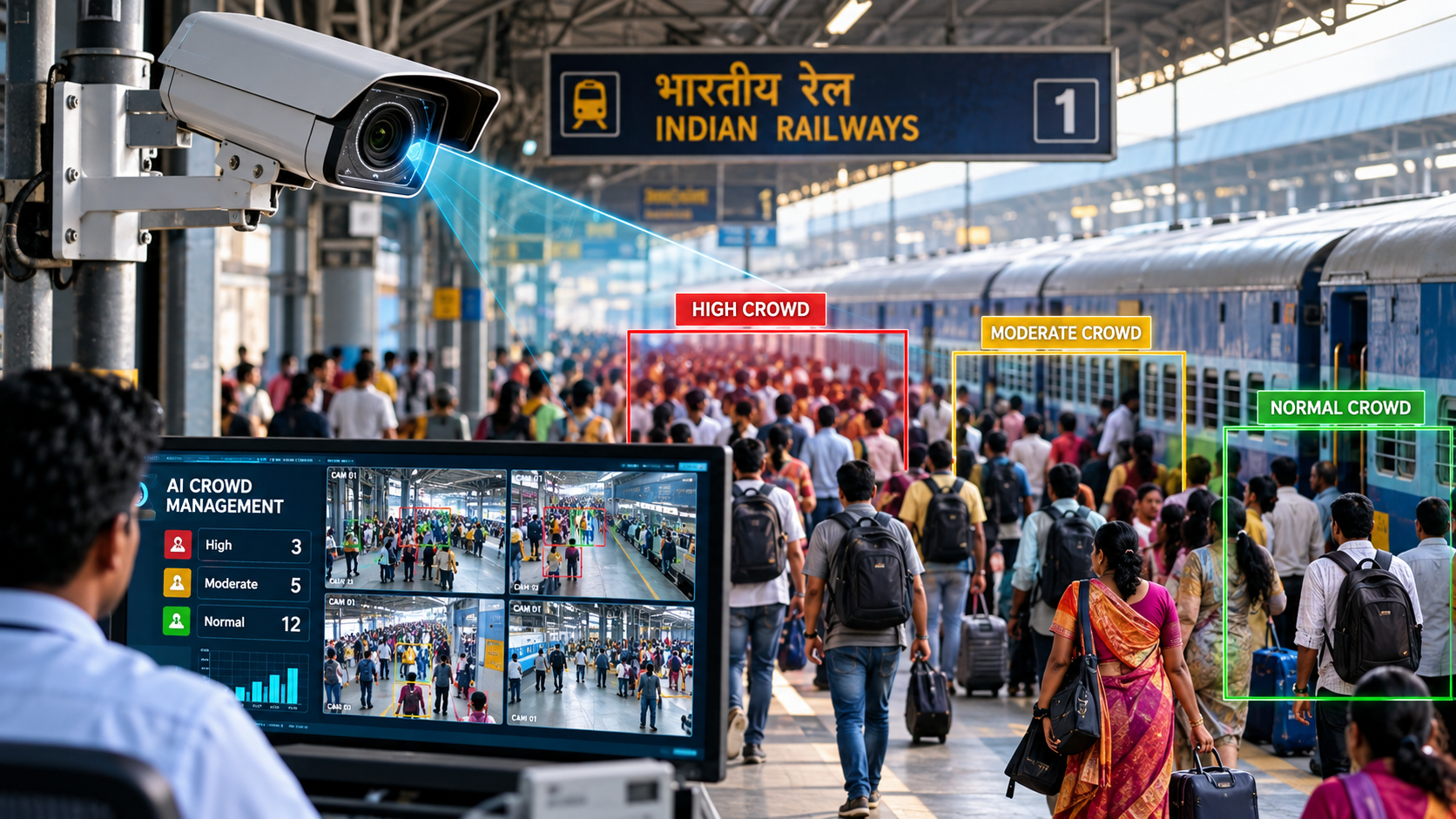 AI Cameras Will Transform Crowd Management at Indian Railway Stations